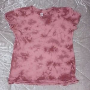 PINK VICTORIA'S SECRET PINK TIE DYE OVERSIZED SHIRT(LARGE)